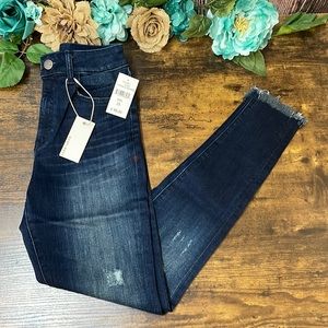 Warp & Weft Lumina Distressed High Rise Jeans